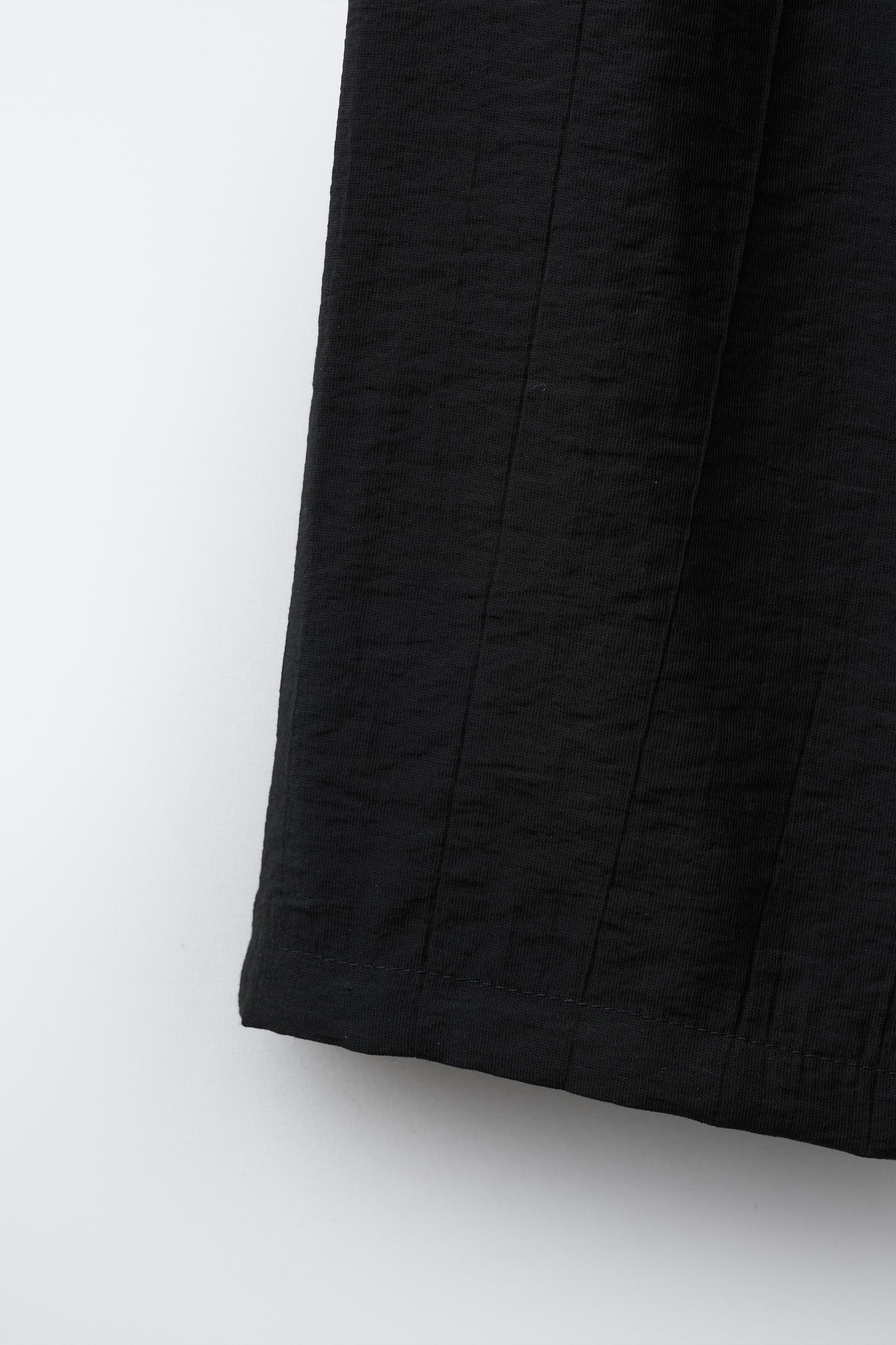 WRINKLE LOOK WIDE LEG PANTS
